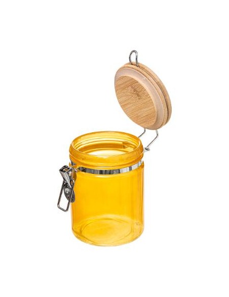 BOCAL VERRE+BAMBOU 0,75L MOUTARDE HOME SWEET HOME Cuisine