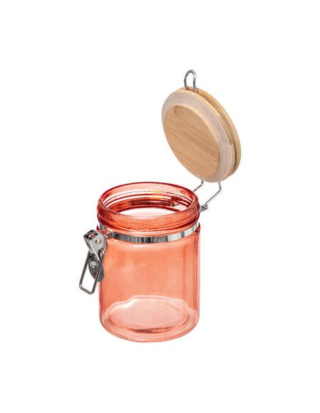 BOCAL VERRE+BAMBOU 0,75L ROSE HOME SWEET HOME Cuisine