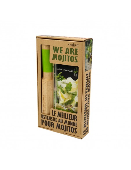 Coffret mojitos : Pilon-doseur, recettes et pailles HOME SWEET HOME Cookut