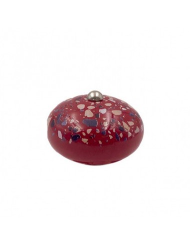 POIGNEE DE COUVERCLE CERAMIQUE TERRAZZO ROUGE HOME SWEET HOME Cookut