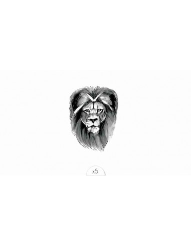 Tatouages éphémères SIOOU "Lion" x5
