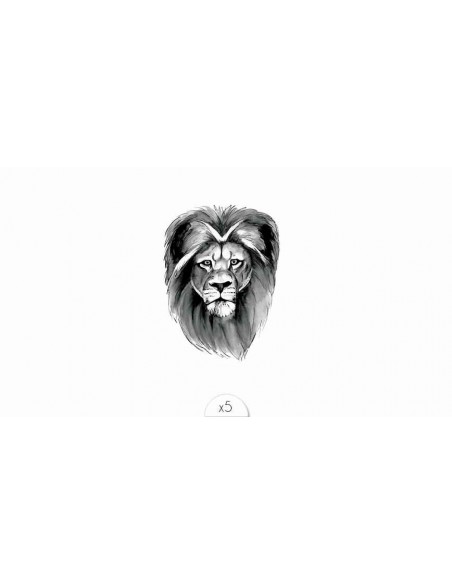 Tatouages éphémères SIOOU \"Lion\" x5 HOME SWEET HOME Accessoires mode et fashion