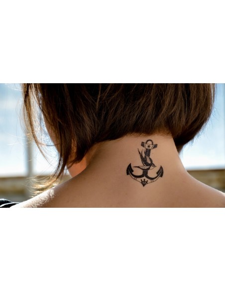 Tatouages éphémères SIOOU \"Ancre oiseau\" x5 HOME SWEET HOME Accessoires mode et fashion