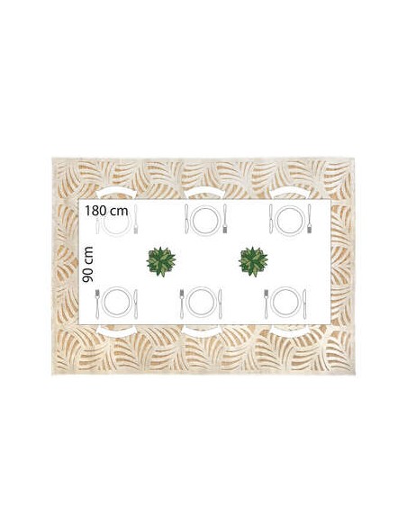 Tapis \"Relief\" feuille ivoire 160x230 cm HOME SWEET HOME Tapis