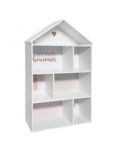 Bibliothèque enfant maison rose HOME SWEET HOME Chambre pour enfant