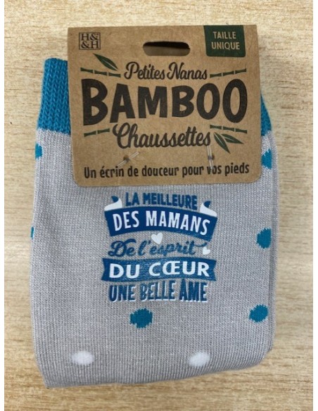 Chaussette bambou la meilleure des mamans de l\'esprit du coeur une belle âme HOME SWEET HOME Cadeau