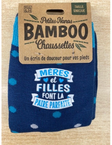 Chaussette bambou Mères et filles font la paire parfaite HOME SWEET HOME Cadeau