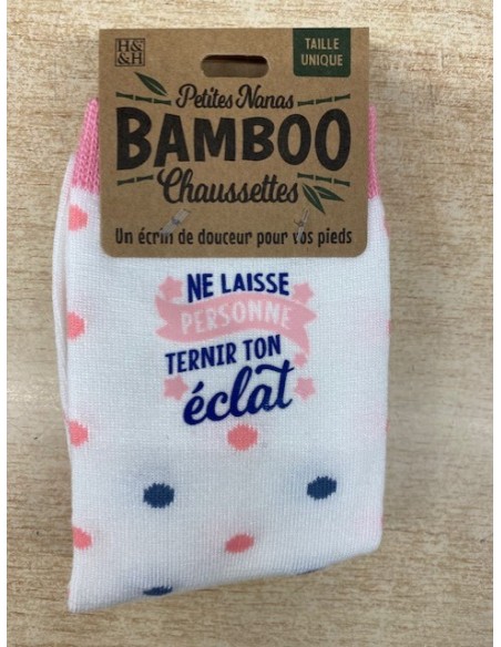 Chaussette bambou ne laisse personne tenir ton éclat HOME SWEET HOME Cadeau