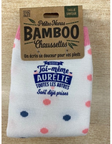 Chaussette bambou sois toi même aurélie toutes les autres sont déjà prises HOME SWEET HOME Cadeau