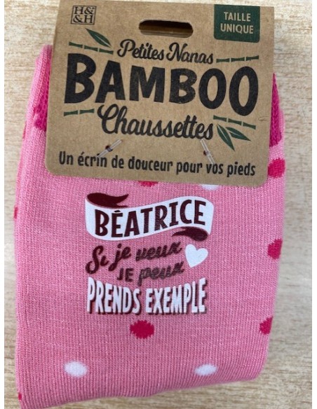 Chaussette bambou béatrice si je veux je peux prends exemple HOME SWEET HOME Cadeau