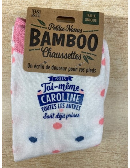 Chaussette bambou sois toi même caroline toutes les autres sont déjà prises HOME SWEET HOME Cadeau