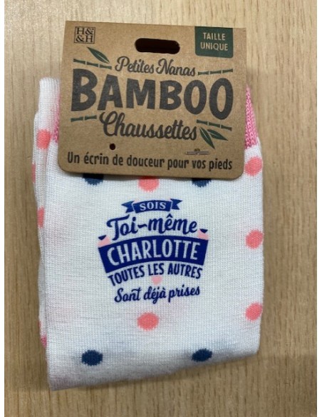 Chaussette bambou sois toi même charlotte toutes les autres sont déjà prises HOME SWEET HOME Cadeau