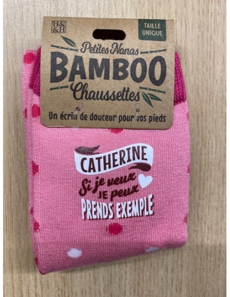 Chaussette bambou catherine si je veux je peux prends exemple HOME SWEET HOME Cadeau