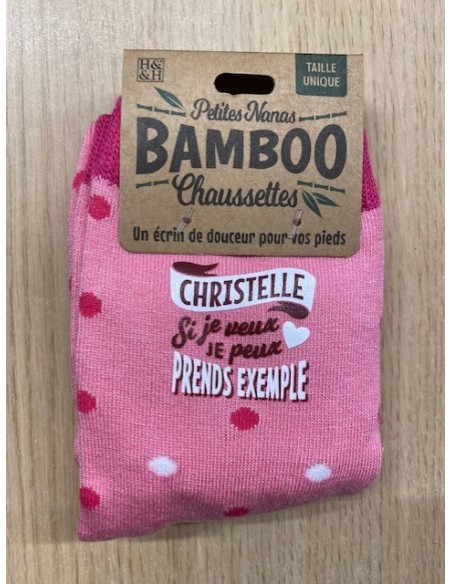 Chaussette bambou christelle si je veux je peux prends exemple HOME SWEET HOME Cadeau