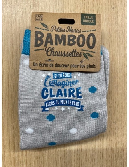 Chaussette bambou si tu peux l\'imaginer claire alors du peux le faire HOME SWEET HOME Cadeau