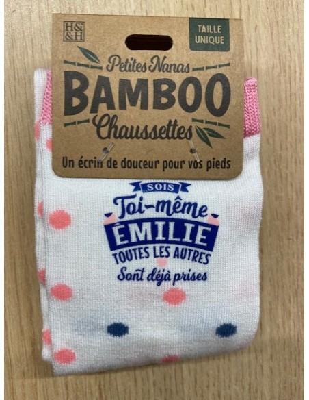 Chaussette bambou sois toi même émilie toutes les autres sont déjà prises HOME SWEET HOME Cadeau