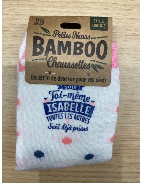 Chaussette bambou sois toi même isabelle toutes les autres sont déjà prises HOME SWEET HOME Cadeau