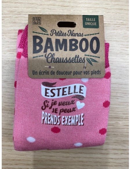 Chaussette bambou estelle si je veux je peux prends exemple HOME SWEET HOME Cadeau