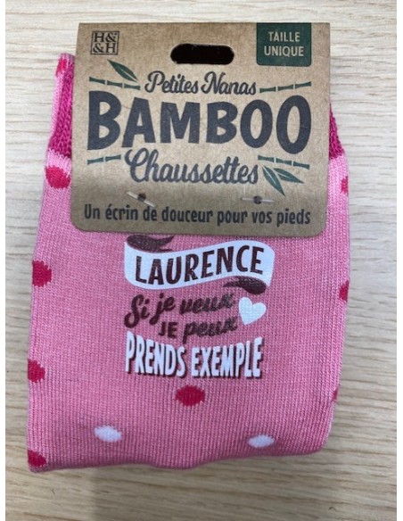 Chaussette bambou Laurence si je veux je peux prends exemple HOME SWEET HOME Cadeau