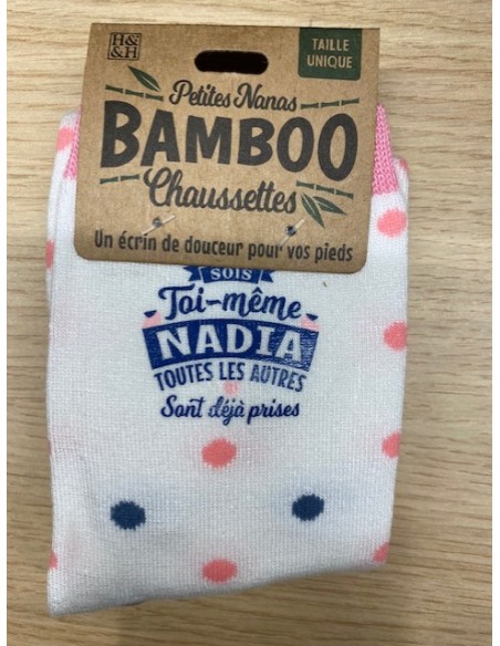 Chaussette bambou sois toi même Nadia toutes les autres sont déjà prises HOME SWEET HOME Cadeau