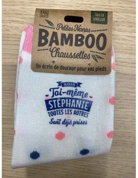 Chaussette bambou sois toi même Stéphanie toutes les autres sont déjà prises HOME SWEET HOME Cadeau