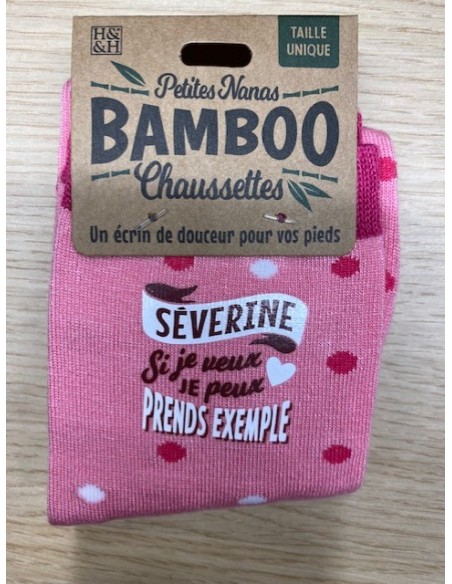 Chaussette bambou Séverine si je veux je peux prends exemple HOME SWEET HOME Cadeau