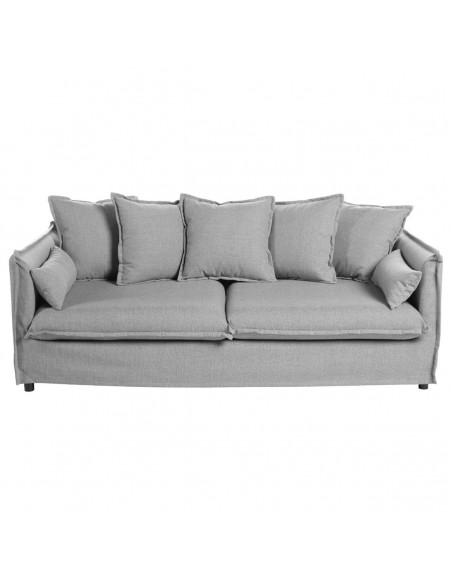 Canapé \"Odilon\" gris clair 3 places HOME SWEET HOME Canapé & Fauteuils