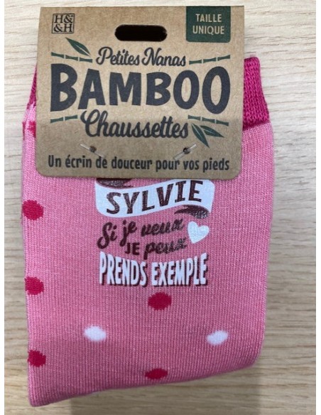 Chaussette bambou Sylvie si je veux je peux prends exemple HOME SWEET HOME Cadeau