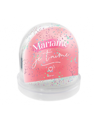 Boule à neige - Marraine je t’aime HOME SWEET HOME Cadeau