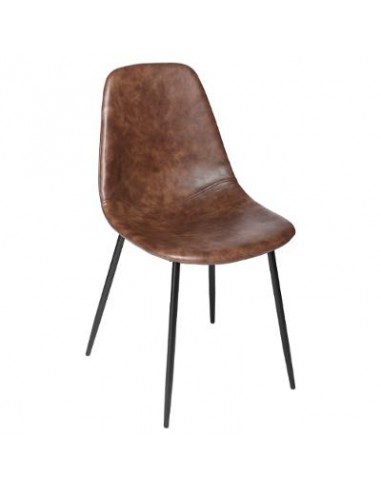 Chaise Marron \"Vladi\" en métal HOME SWEET HOME Chaises & Tabourets