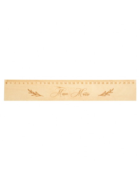 Règle \"Merci Maître\" en Bois 31x5cm HOME SWEET HOME Décoration festive