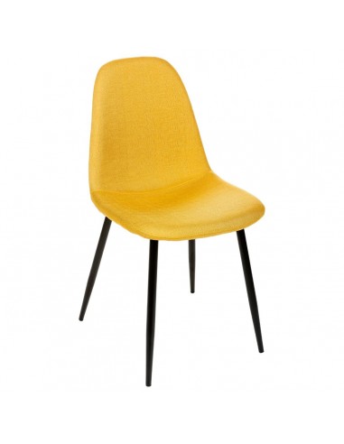 Chaise jaune \"Tyka\" pieds en métal HOME SWEET HOME Chaises & Tabourets