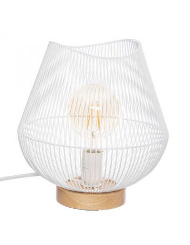 Lampe filaire \"Jena\" blanche, métal H28 cm HOME SWEET HOME Luminaires & Suspensions