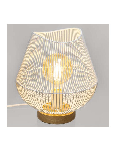 Lampe filaire \"Jena\" blanche, métal H28 cm HOME SWEET HOME Luminaires & Suspensions