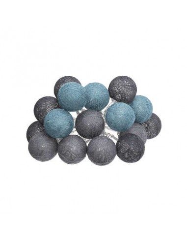 Guirlande LED \"Sorbet BLEU-GRIS\"16 boules L255 cm HOME SWEET HOME Luminaires & Suspensions