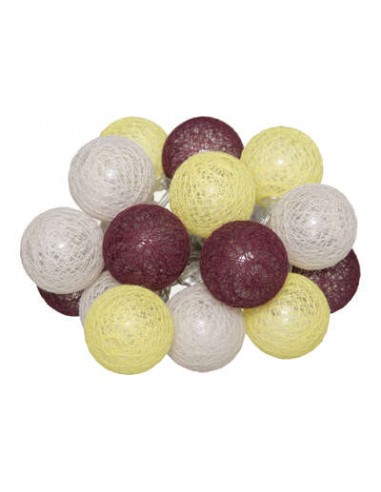 Guirlande LED \"Sorbet PRUNE\"16 boules L255 cm HOME SWEET HOME Luminaires & Suspensions