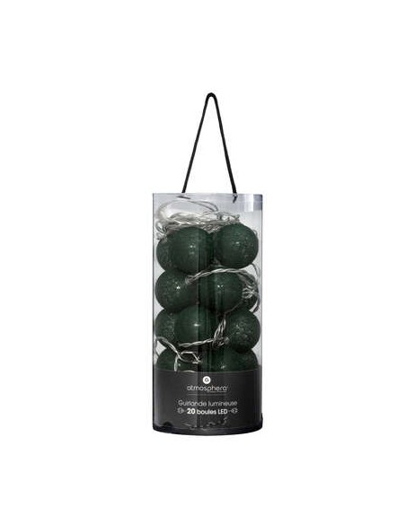 Guirlande LED 20 boules, vert L435 cm HOME SWEET HOME Luminaires & Suspensions