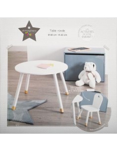 TABLE DOUCEUR BLANC D.60 CM HOME SWEET HOME Chambre pour enfant