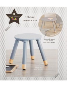 TABOURET DOUCEUR GRIS HOME SWEET HOME Chambre pour enfant