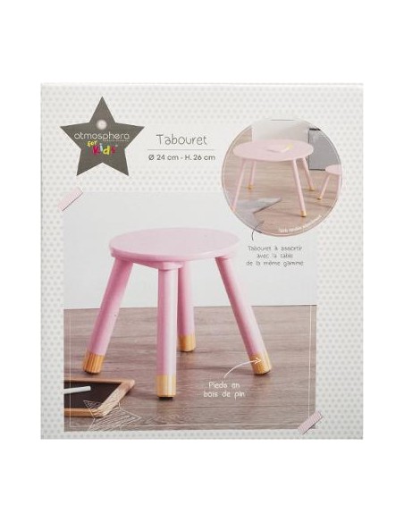 TABOURET DOUCEUR ROSE HOME SWEET HOME Chambre pour enfant