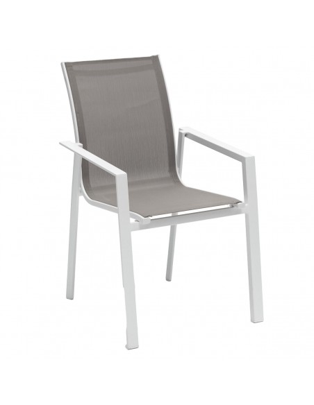 Fauteuil de jardin empilable Axiome Noisette & Blanc HOME SWEET HOME Canapé & Fauteuil de jardin