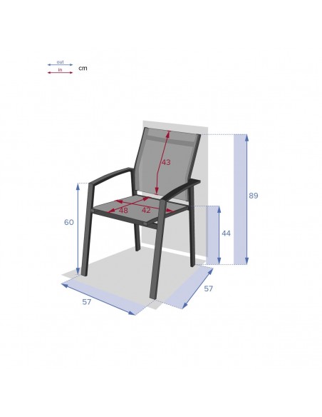 Fauteuil de jardin empilable Axiome Noisette & Blanc HOME SWEET HOME Canapé & Fauteuil de jardin