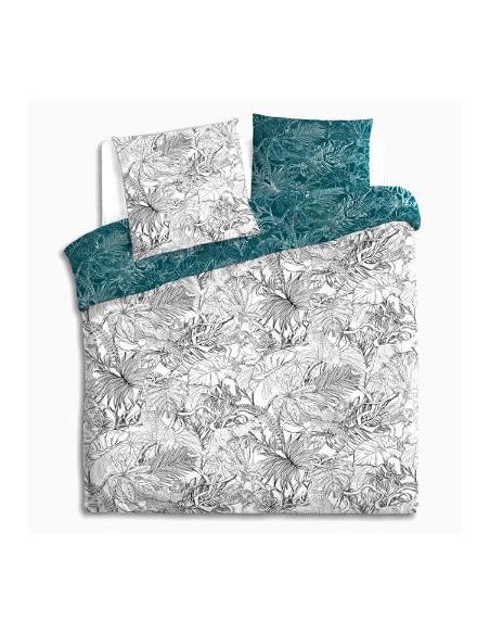 PARURE IMP JUNGLE NB 240X220 HOME SWEET HOME Linge de maison