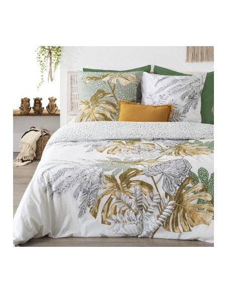 PARURE IMP MONSTERA 240X220 HOME SWEET HOME Linge de maison