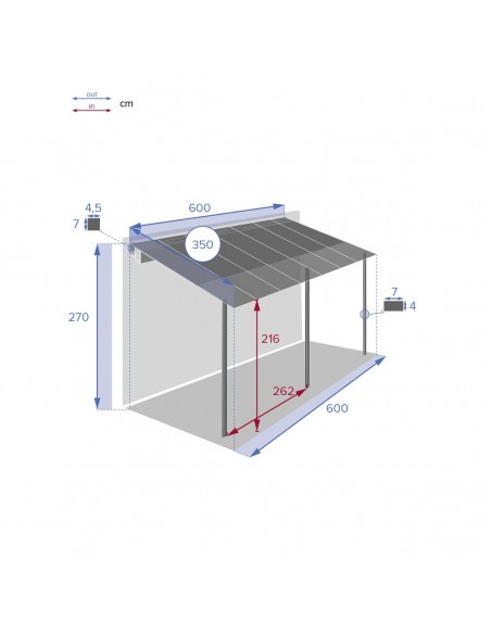 PERGOLA BELIZE POLYCARBONATE 3.5X6M HOME SWEET HOME Accueil