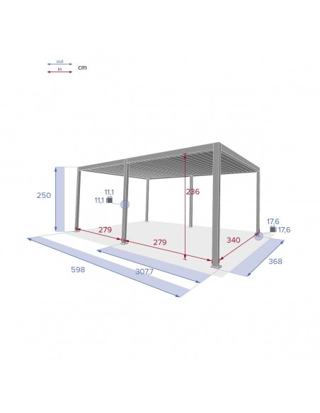 Pergola Evora grand modèle Graphite HOME SWEET HOME Accueil