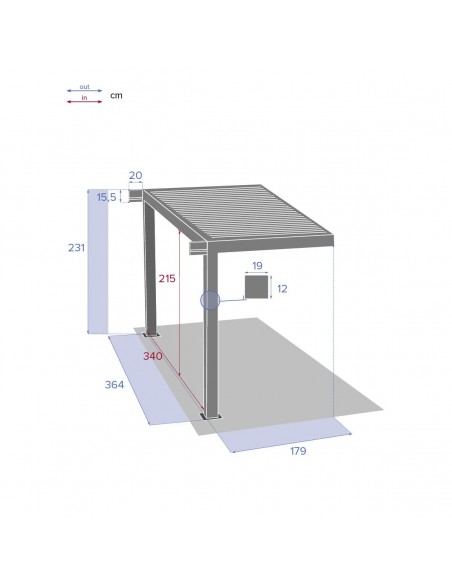 Demi-extension de pergola bioclimatique Majaé HOME SWEET HOME Accueil