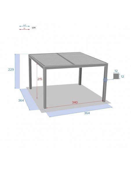 Base de pergola bioclimatique 3.6X3.6 MAJAE HOME SWEET HOME Accueil