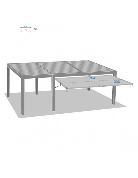 Auvent grand modèle pour pergola bioclimatique Majaé HOME SWEET HOME Accueil