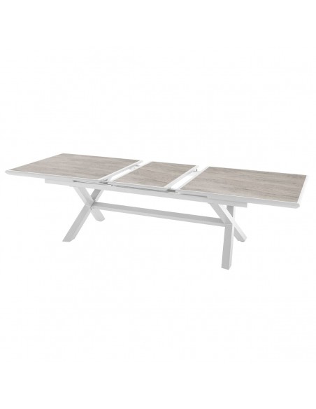 Table de jardin extensible Axiome Sépia & Blanc HOME SWEET HOME Tables et chaises de jardin